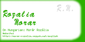 rozalia morar business card