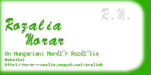 rozalia morar business card